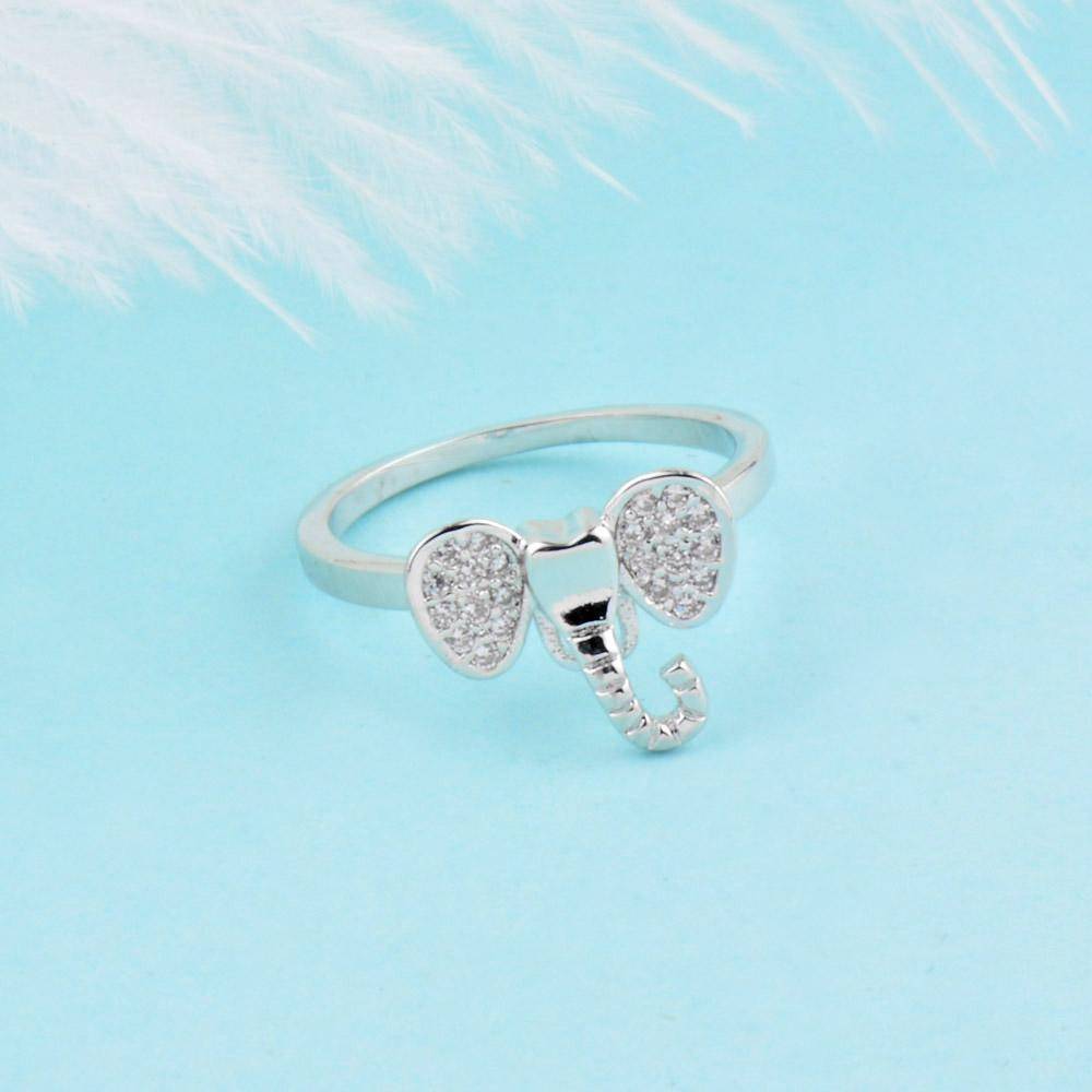 LilliPhant Dainty Elephant Ring (Rose Gold or Platinum Plated) - Available in 4 sizes!