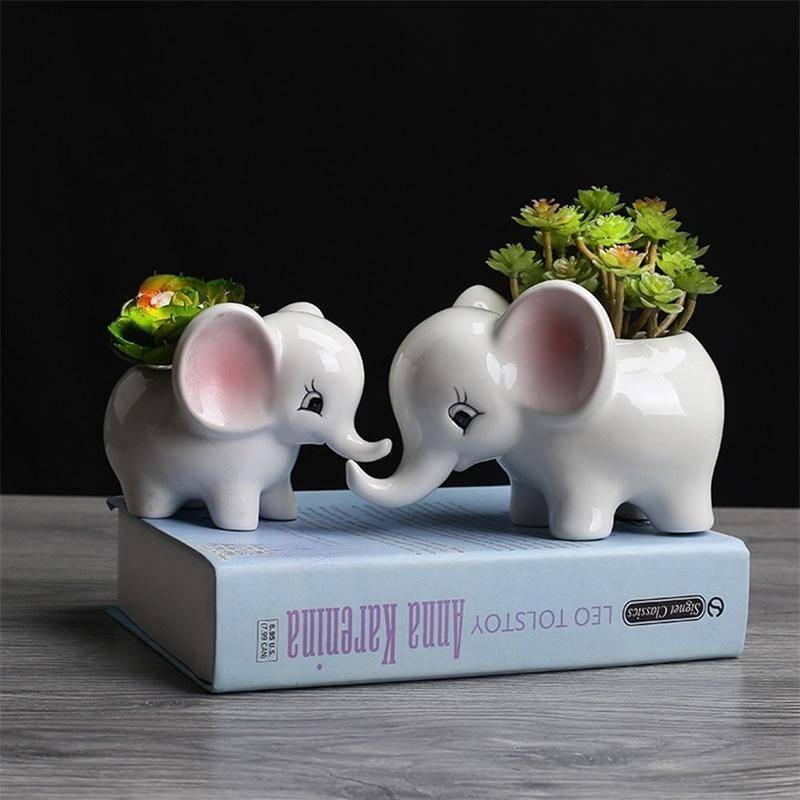 LilliPhant Flowertop Succulent Elephant Ceramic Flowerpot - Available in 4 models!