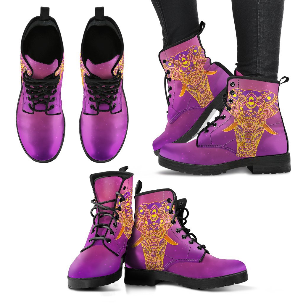 Glowing Elephant Women's Leather Boots