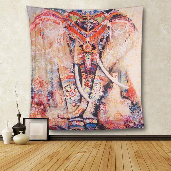 LilliPhant Mandala Orange Elephant / 59×51 in Stunning Elephants Mandalas - 7 Styles!