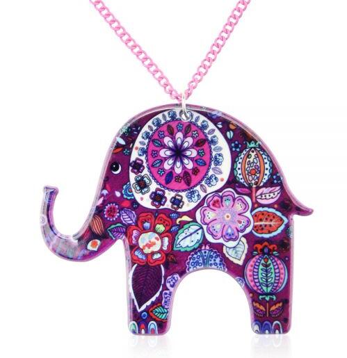 LilliPhant necklace Acrylic Elephant Necklace Acrylic Elephant Necklace