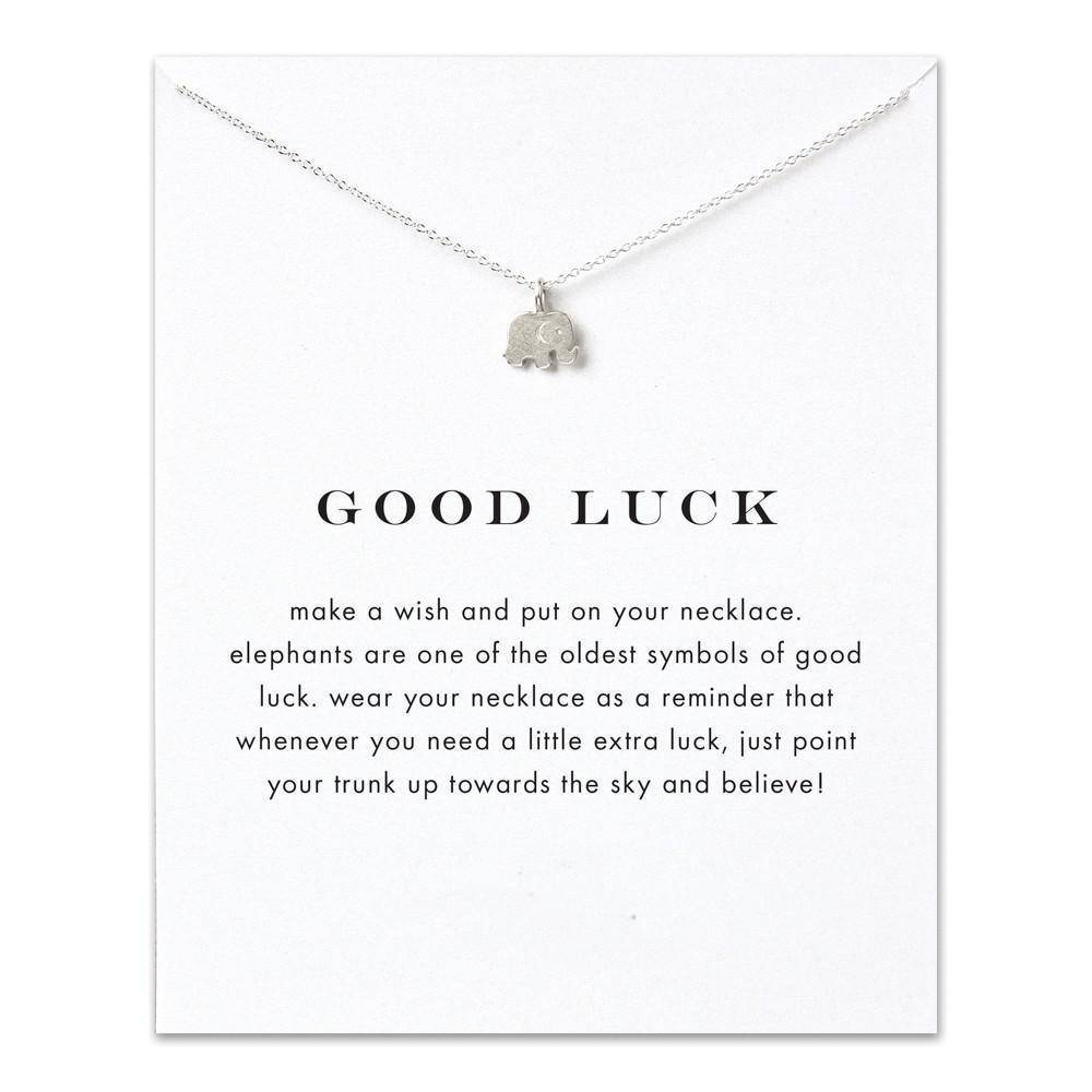 LilliPhant necklace Good Luck Silver Elephant Necklace - With Card!