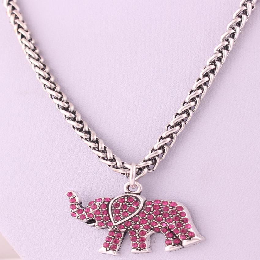 New Arrival Rose Red  ELEPHANT  jewellery charm  necklace
