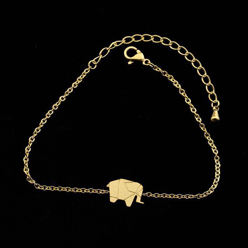 LilliPhant Origami Style Elephant Bracelet - Gold or SIlver Plated!