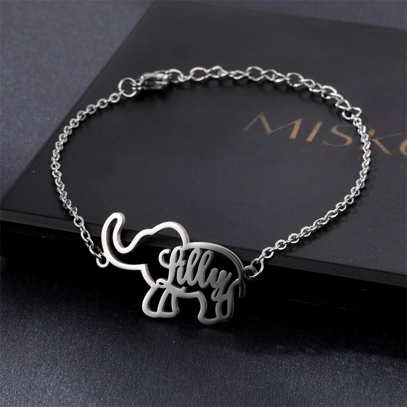 LilliPhant Personalized name elephant bracelet