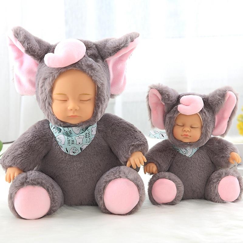 LilliPhant Plush Toy Baby Doll Stuffed Animals Elephant Bee Baby Toy Kids Accompany Sleep Doll Girl Xmas Gift for Children