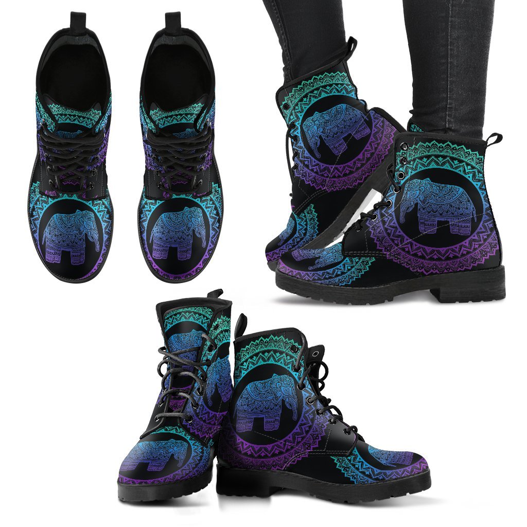 Purple Elephant Handcrafted Boots