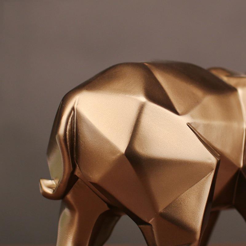 LilliPhant special Gold Abstract golden elephant sculpture ornament