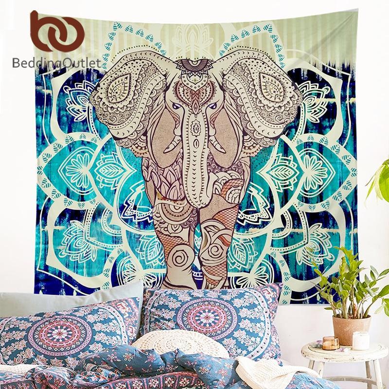 Wall hanging rectangle Carpet with Elephant design ( 2 Size)